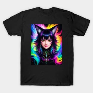 Colorful Fantasy Anime Girl T-Shirt